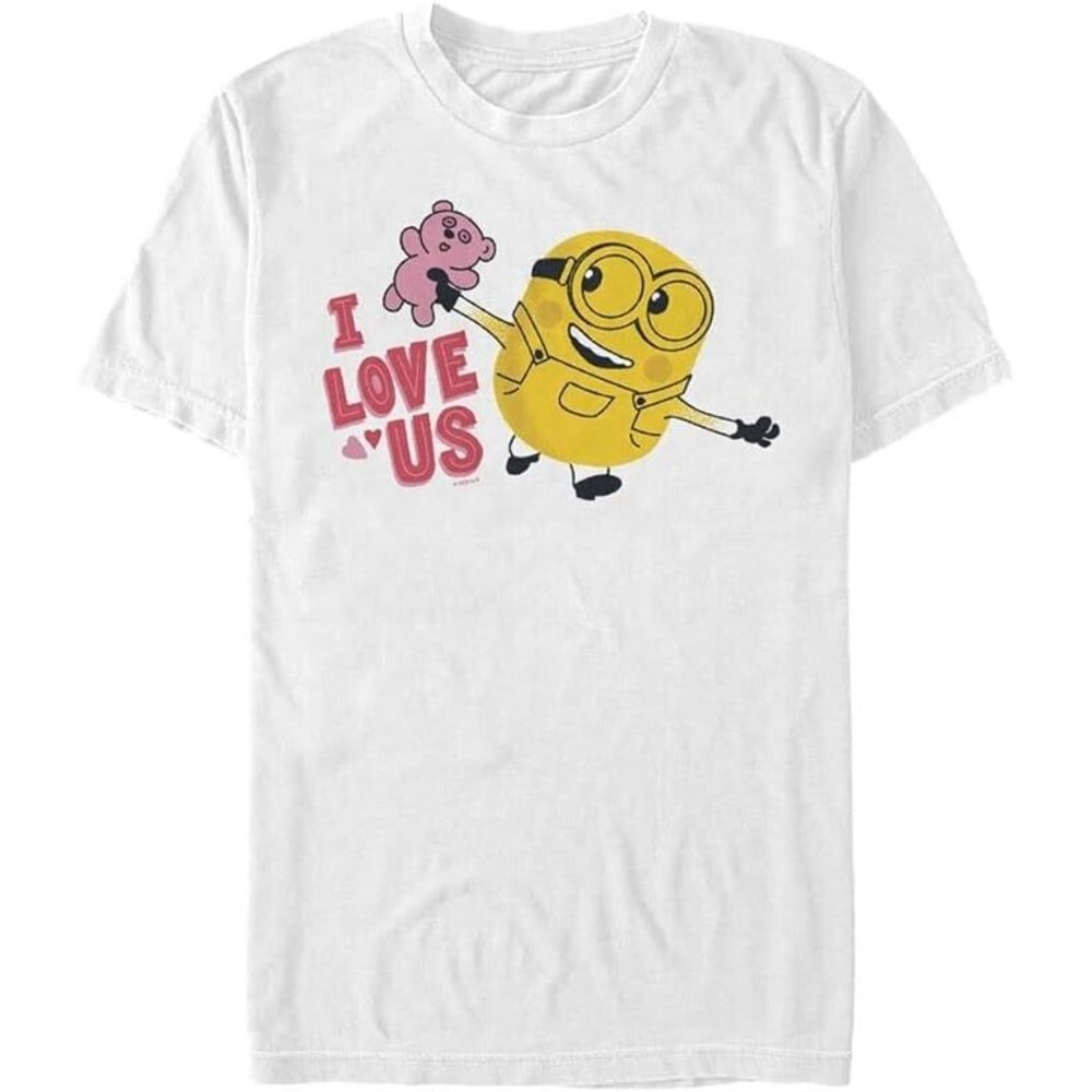 Fifth Sun Big & Tall Minions I Love Us Men's Short Sleeve T Shirt White 5XL